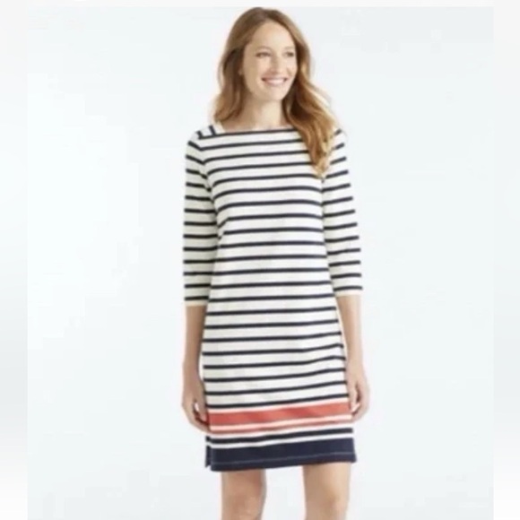 L.L. Bean Dresses & Skirts - L.L Bean Mariner Striped Dress NWT size small